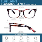 Oilway Blue-Light Blocking Glasses Computer Reading/Gaming/TV/Phones Glasses - Image 3