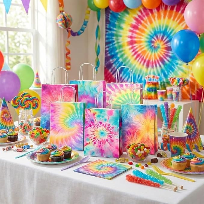 JOYGATHER 24 Pcs Tie Dye Party Favors Bags - Image 5