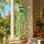 Beaded Plant Kit Green Glass Beads Flower Leaf Suncatcher Disco Ball Hanging - Image 5