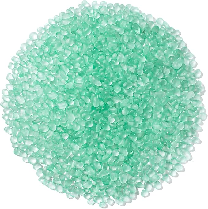 Keedolla 14 Oz Mint Green Sea Glass Stones Frosted Glass Pebbles Gemstones by Keedolla