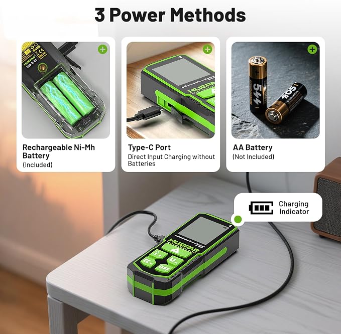 Huepar 200Ft Bluetooth Laser Measuring Tool S60-BT, APP Control, Rechargeable - Image 5