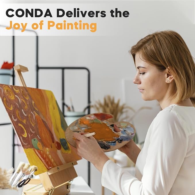 CONDA Canvas Boards for Painting, 100% Cotton Canvas Panels, Artist Quality for - Image 6