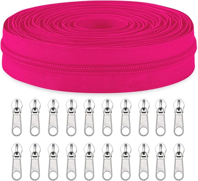 Sawoake #5 Nylon Coil Zippers by The Yard Bulk 10 Yards by Zipper