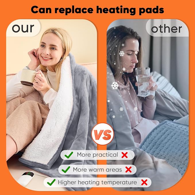 greenoak Heated Blanket Electric Full 72"X84", Heating Blanket - Image 5