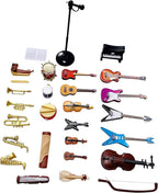 25pcs Mini Musical Instruments Decoration Piano Violin Trumpet Guitar Saxophone - Image 2
