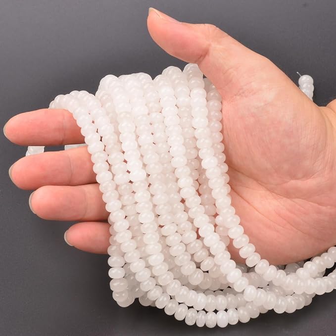 ICAI Beads 5x8mm Natural Rondelle Spacer Loose Beads - Image 3