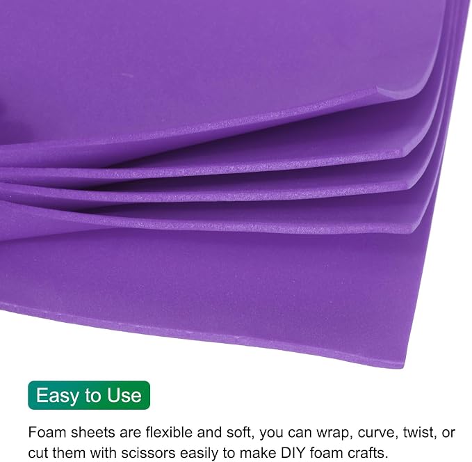 MECCANIXITY EVA Foam Sheets Dark Purple 35.4 Inch x 19.7 Inch 2mm Thick Crafts - Image 3
