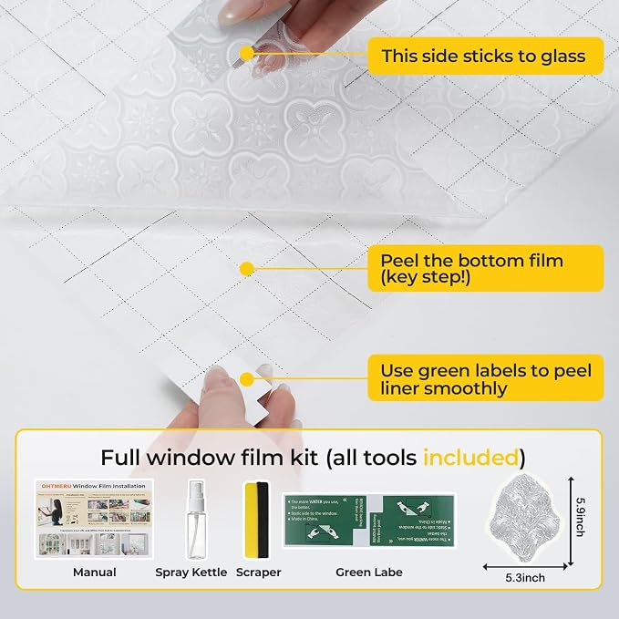 OHTMERU Window Privacy Film Decorative - Image 8