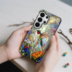 for Samsung Galaxy S26 Ultra Case, Hummingbird Wildflower Stained Glass Pattern - Image 3