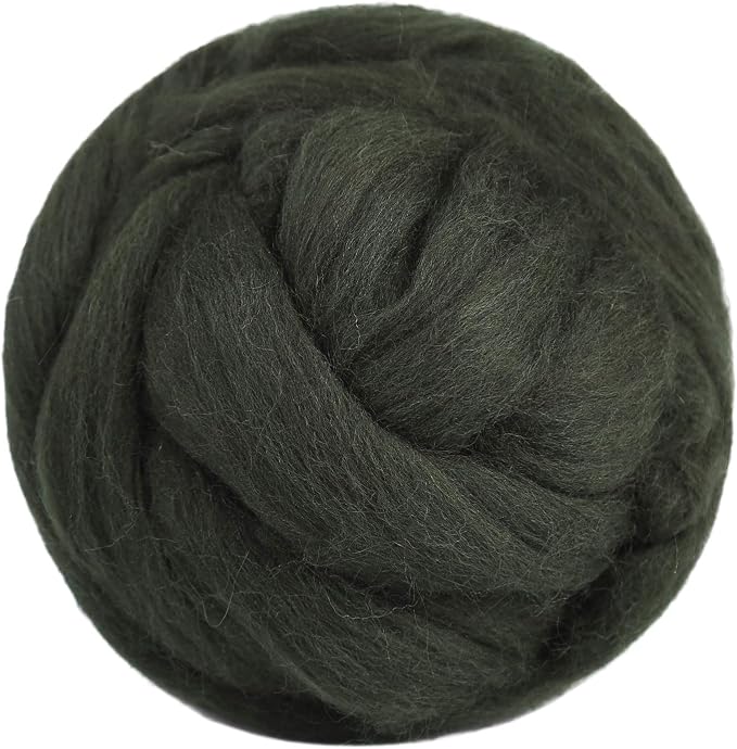 3.53oz Wool Roving, Wool Felting Supplies, Pure Wools, Chunky Yarn, Spinning by Jupean