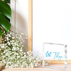 Let Them - Blue 4 Inch Acrylic Tabletop Sign, Office and Cubicle Decor - Image 3