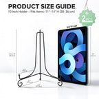 Artliving Plate Stands for Display, 10 Inch Black Iron Easel Plate Display - Image 2