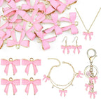 Bow Charms for Bracelet Jewelry Making Cute Bracelet Charms | 18Pcs, Bow Charms by Unknown