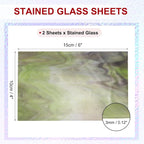 PATIKIL 4 x 6 Inch Transparent Stained Glass Sheets, 2 Sheets Mosaic Glass - Image 2