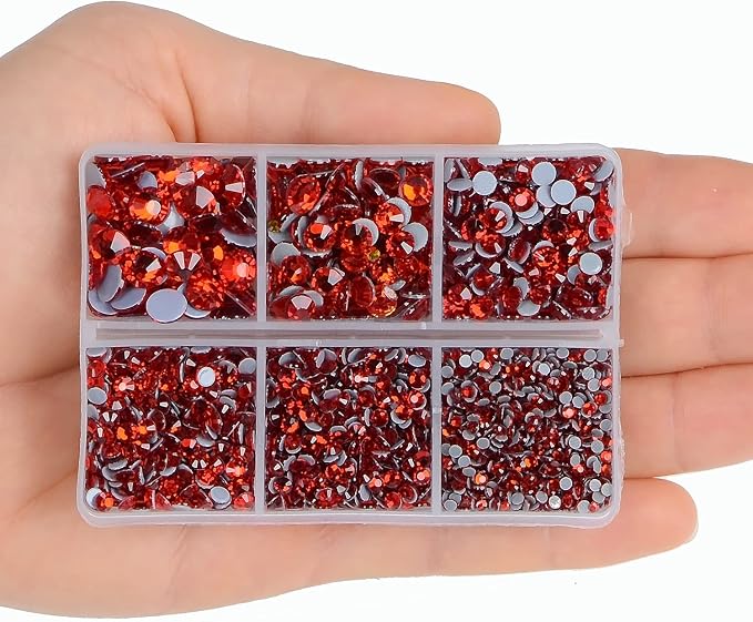 4000pcs Mixed Size Hot Fix Round Crystals Gems Glass Stones Hotfix Flat Back - Image 6