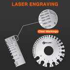 ZeeDix Standard Dual-Sided Round Wire Cable Sheet Gage | Stainless Steel Metal - Image 3