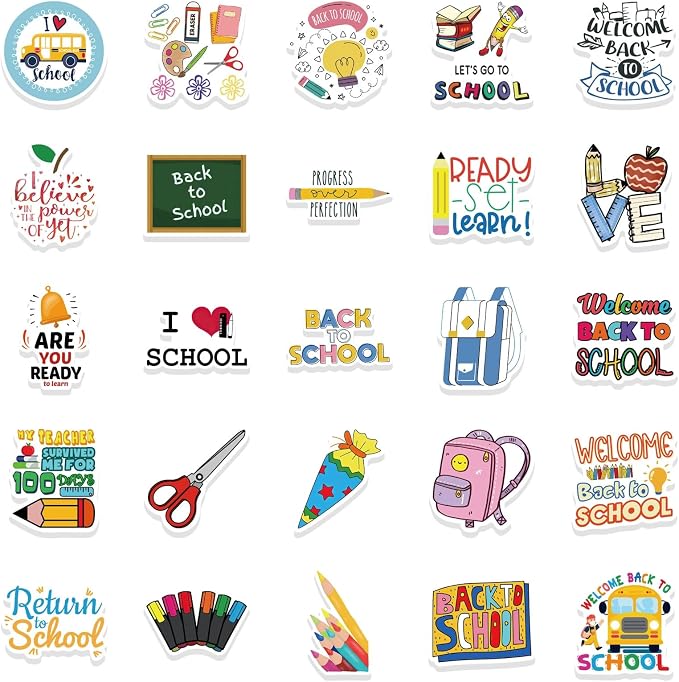 50PCS Back to School Stickers, First Day of School Teacher Reward Party - Image 6