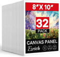 ESRICH 8x10 Canvas for Painting, 8x10 Inch Value Pack of 32, Canvas Boards for by ESRICH
