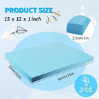 LuckyFoam Blue 4 Pack 15x12x1 inch Foam Sheets 1 Inch Thick | Polystyrene - Image 2