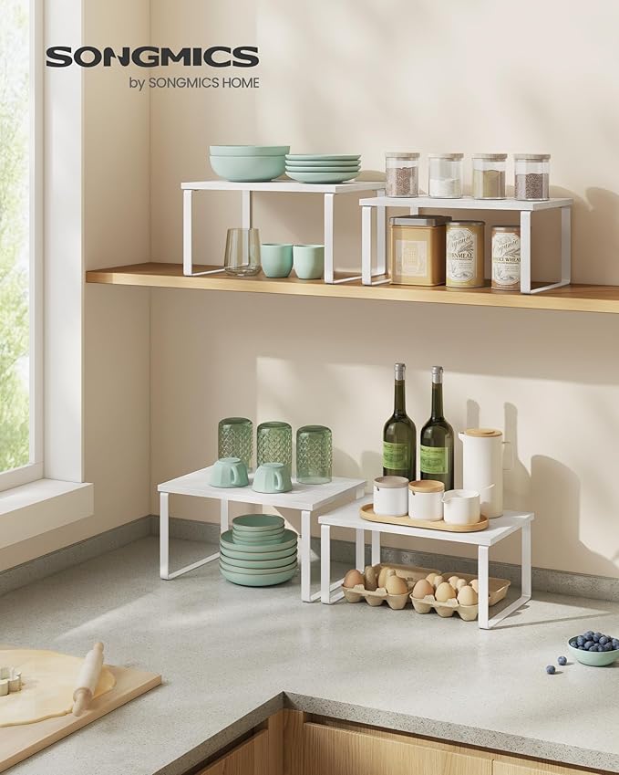 SONGMICS Cabinet Organizer Shelf, Kitchen Storage, Spice Rack, Expandable - Image 2