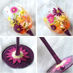 NymphFable Forever Flower Wine Glass 15oz Hand Painted Wine Glasses, Colorful - Image 6