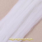 QMNNMA Wool Roving Bulk, 14.1oz Needle Felting Wool, Super Wool Chunky Yarn - Image 2