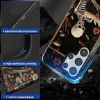 Case for Samsung Galaxy S26 Ultra Case, Skeleton Reader Goth Floral Design- - Image 4