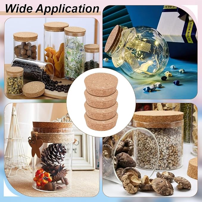 BENECREAT Wooden Cork Bottle Stoppers, 3 inch Diameter | Tapered Cork Plug - Image 6