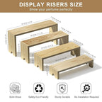 4 Set Wooden Tiered Risers Display Stands - Image 8