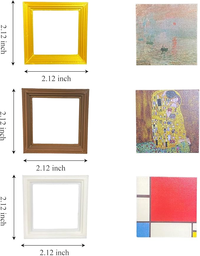 1:12 Scale 15 pcs Miniature Dollhouse Picture Frames - Image 3