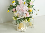 HUIHUANG Pink White Stripe Sheer Ribbon - Image 7