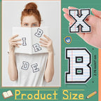 WILLBOND 52 Pcs Back to School Alphabet Patches Line Composition Self Adhesive - Image 3