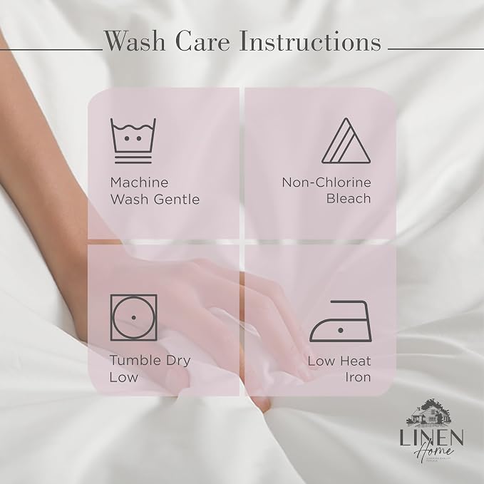 Linen Home 100% Cotton Percale Sheets Twin XL Size, Mauve Lavender, Deep Pocket - Image 5