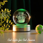 IFOLAINA Cat Themed Gifts for Women 3D Crystal Ball for Her Mom Girls | Cat - Image 4