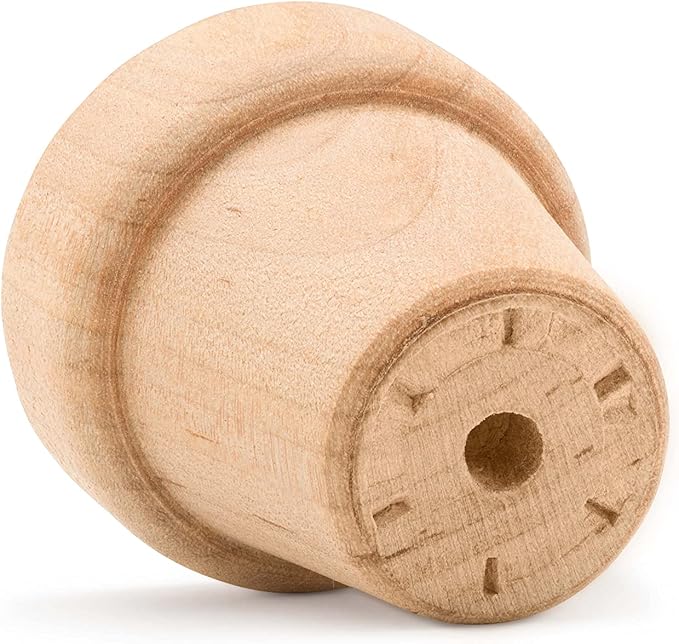 Woodpeckers Small Wooden Flower Pot 1-1/6 x 1-inch, 1 Flower Pots to Paint & - Image 6