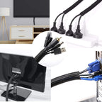 25ft - 1 inch Braided Cable Management Sleeve Cord Protector - Self-Wrapping - Image 5