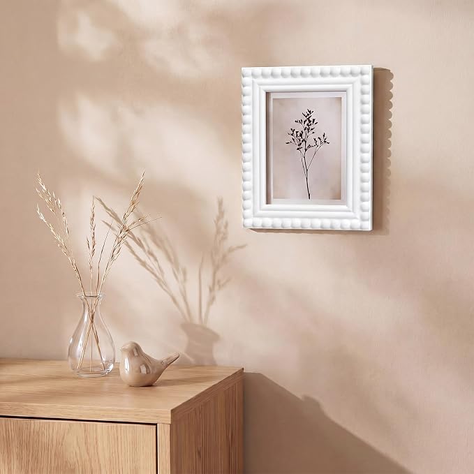 1 Pack 5 x 7 Picture Frame, Wood Beaded Boho Photo Frame, Vintage Photo Display - Image 6