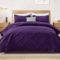 Exclusivo Mezcla King Quilt Set- Deep Purple Quilts Bedding Set by ExclusivoMezcla