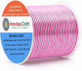 Mandala Crafts 20 Gauge Pink Anodized Aluminum Craft Wire, 100 FT | Colored by MandalaCrafts