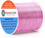 Mandala Crafts 20 Gauge Pink Anodized Aluminum Craft Wire, 100 FT | Colored by MandalaCrafts
