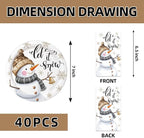 40Pcs Snowman Paper Plates Napkins Supplies Disposable Let It Snow Baby Shower - Image 2