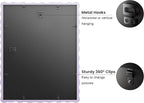 11x14 Picture Frame with Mat for 8x10, Wavy Edge Wooden Real Glass Photo Frame - Image 4