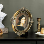 Cuspin 5x7 Picture Frame Gold Oval Frames, Vintage Bronze Hand-Crafted Resin - Image 3