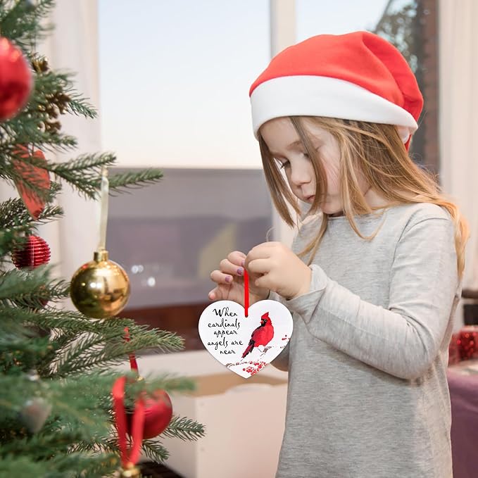 WaaHome Memorial Christmas Ornaments Red Cardinal Christmas Tree Ornaments - Image 3