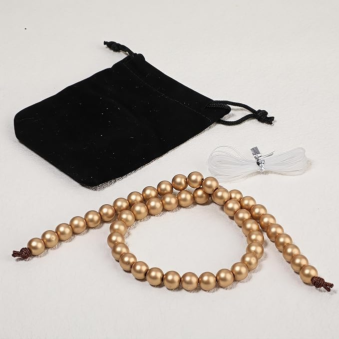 8mm Matte Gold Hematite Bead, 15-Inch Matte Round Loose Stone Beads - Image 7