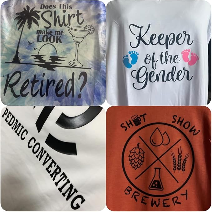 Black Heat Transfer Vinyl Bundle 16-Pack 12" x 10" Heat Transfer Vinyl T-Shirt - Image 4