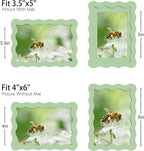4x6 Picture Frame with Mat for 3.5x5, Wavy Edge Wooden Real Glass Photo Frame - Image 3