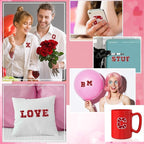 WILLBOND 52 Pcs Valentine's Day Heart Self Adhesive Chenille Letters Patches - Image 5
