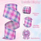 Birthday Wired Edge Ribbon, 2 Rolls 2.5 Inch x 10 Yards Each, Birthday Party - Image 7