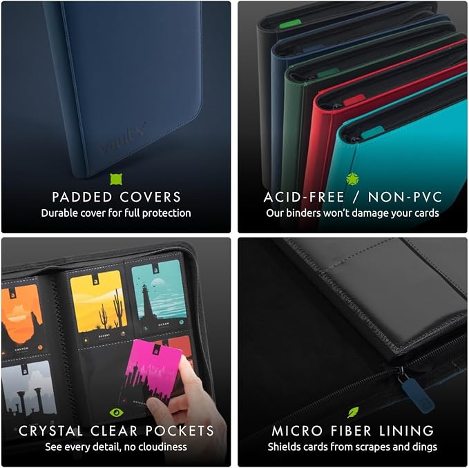 Vault X 4 Pocket Zip Trading Card Binder 160 Cards Exo-Tec | Holds 160 - Image 6